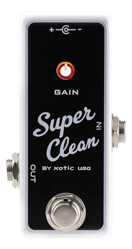 Pedal Super Clean Boost/Buffer de Xotic Effects para EE. UU., con NF-e, color blanco