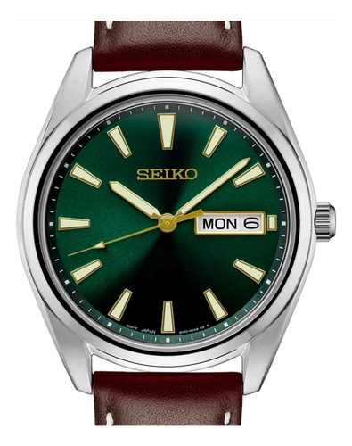 Seiko Bracelet Watch For Man of the Collection Essentials With 40 mm Leather Bracelet