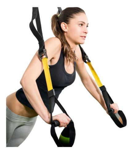 Imagem 1 de 3 de Fita De Suspensão Trx Duplo Treino Funcional Cross Training