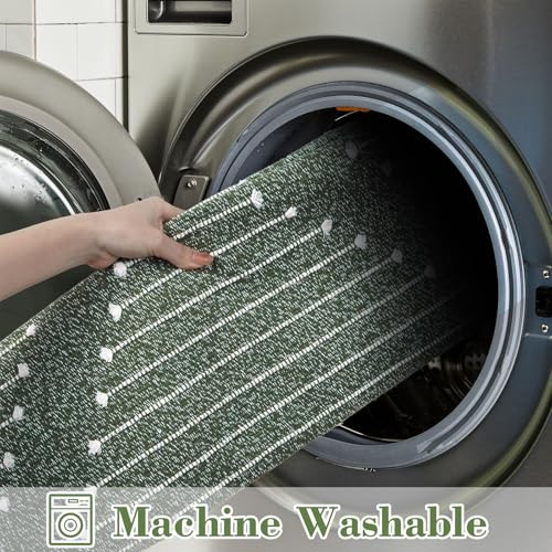 Alfombra De Baño Verde Livebox Boho, Lavable, De 2' X 3', E