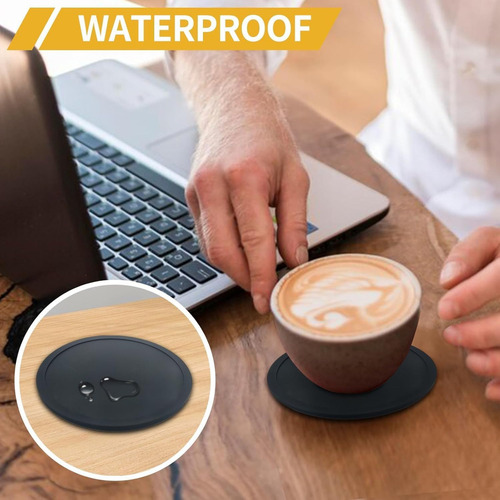 12 Portavasos Para Mesa Antideslizantes Plástico Resistente