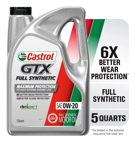 Aceite Castrol Gtx Ultraclean 0w-20 4.73l Sintético