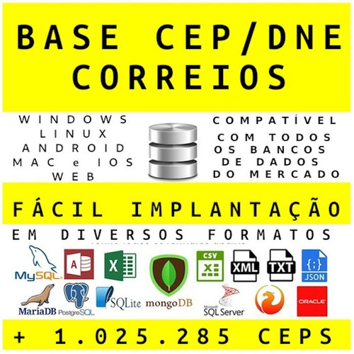 Base Cep E Dne Correios 03/2024 - Completa Download Formatos