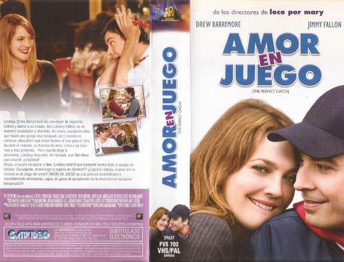 Amor En Juego Vhs Drew Barrymore Jimmy Fallon Fever Pitch