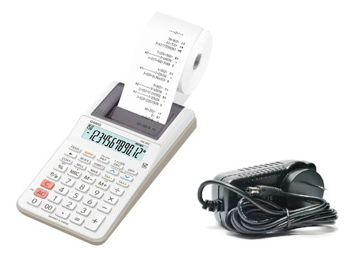 Calculadora Impresora Casio Hr-8rc-w 12 Dígt +transformador