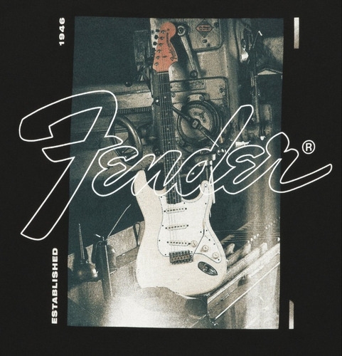 Camiseta Masculina Fender Masculina Stratocaster Original