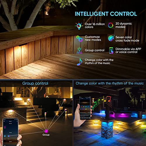 Juego De 4 Luces Inteligentes Muros De Contención, Luc...