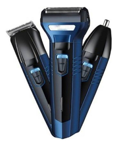 Aparelho De Barbear Depilador Elétrico 3 Em 1 - Recarregável Cor Azul 110V/220V