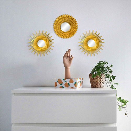 Espejos De De Pared De Baños De Baño Oro En Forma De Sol