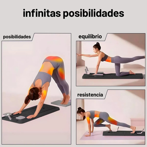 Tabla Abdominal Multifuncional Plank Trainer Rodillo Negro