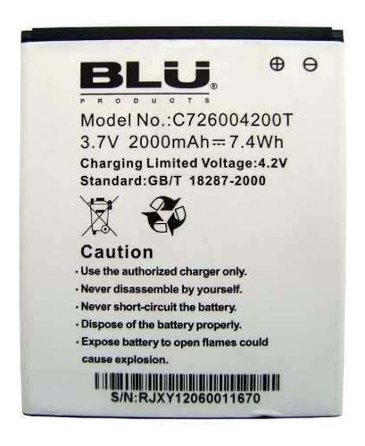 Bateria Blu Dash 5.0 C726004200t