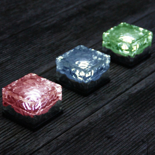 Luces Solares Tipo Rocas De Hielo Color Ice Cube Pack X 3