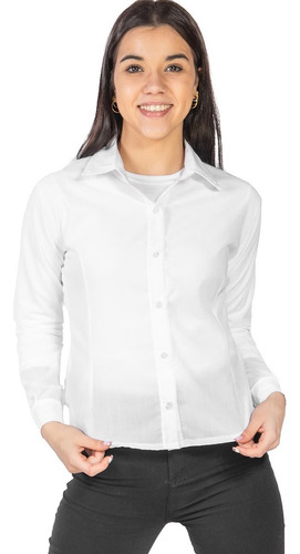 Camisa Blanca Entallada Mujer Uniforme Colegial T. 10 Al 18