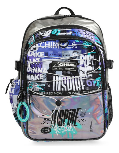 Mochila Escolar Chimola 17 Pulgadas Holo Art Life Escolar 