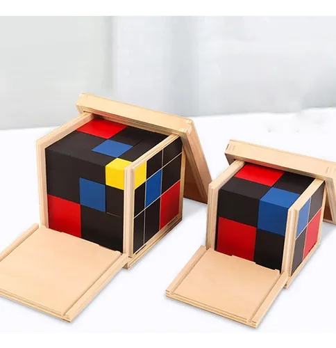 Juego De Construcción De Madera Para Niños, Cubo Trinomio
