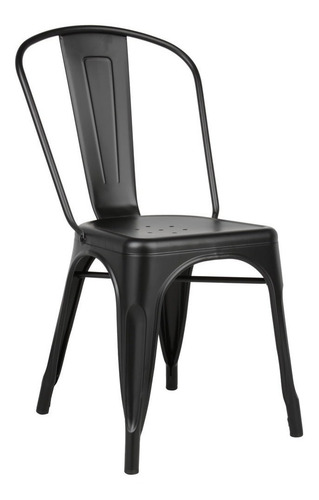 Silla Metalica Tolix Ancora Comedor Bar Lf5-01 - Negra