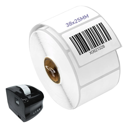 Rollo Etiquetas Térmicas Adhesivas 38x25mm 1000 Pzs Cursor P