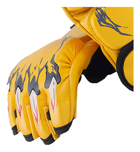 Di Luvas De Boxe De Meio Dedo, Luvas De Kickboxing Com
