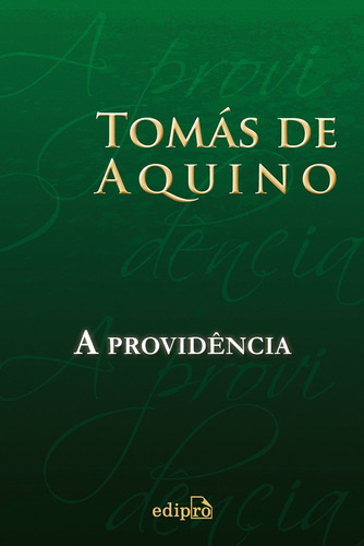 Libro Providencia A Edipro De Aquino Tomas De Edipro