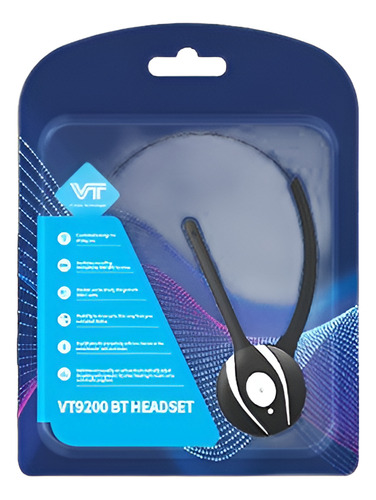 Auricular Vincha Vt9200bt Mono Bluetooth Inal C/mic Callcent Negro