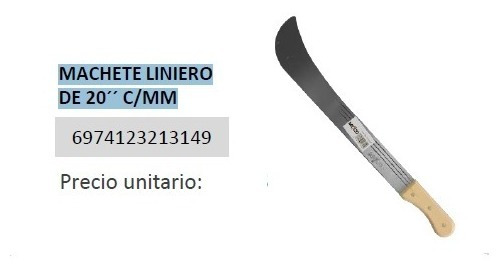 Machete Liniero De 20´´ C/mm