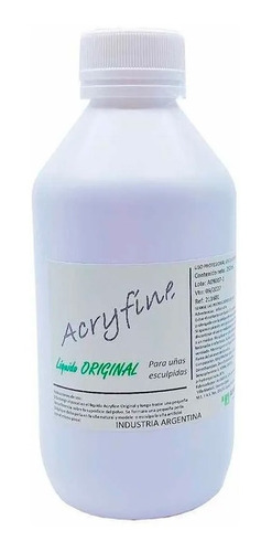 Monomero Acryfine Liquido Original Uñas Esculpidas X 250 Ml 