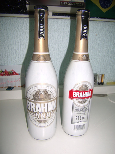 Bk9115 2 Garrafas Brahma Edição Comemorativa Milênio Lacrada