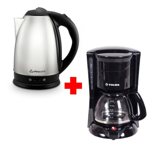 Imagen 1 de 3 de Combo Pava Electrica Pe4906 Ultracomb + Cafetera Ca7108 Yelm