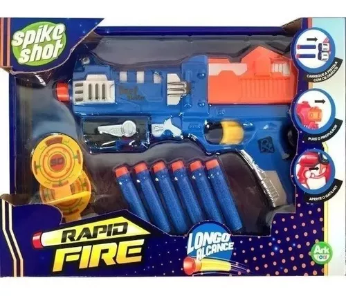 Nerf Pistola Sniper Arma Elite Lança Dardos C/5 Dardos