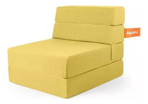 Sofa Cama Individual Agusto ® Sillon Plegable Color Amarillo