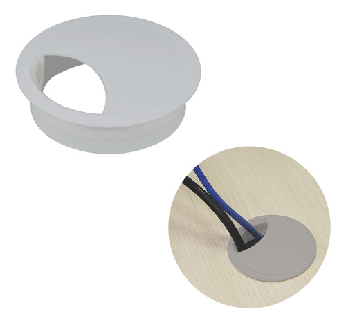 Passa Fio 59 Mm Cinza Para Mesas E Bancadas 5 Un - Bigfer