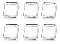 Comprar 6 Ceniceros Cuadrado De Vidrio Cenicero Premium