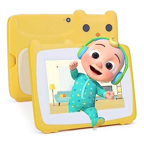 Kids Tablets,7 Inches Toddler Android 12, Dual Cameras,...