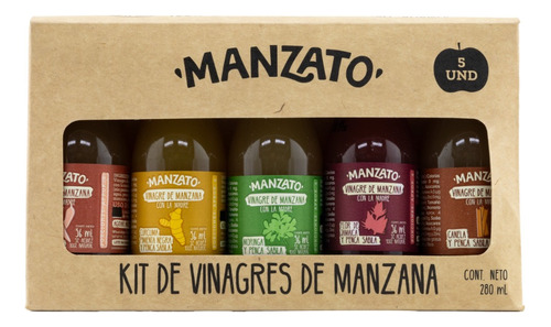 Kit De Mini Vinagres De Manzana Sabores - mL a $149