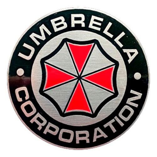 Emblema Umbrella Corporation En Aluminio Grabado Profundo