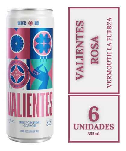 Valientes Lata Rosa X 6 X 355ml. Vermouth La Fuerza