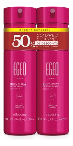 Kit Body Spray Egeo Dolce 100ml (2 Itens)