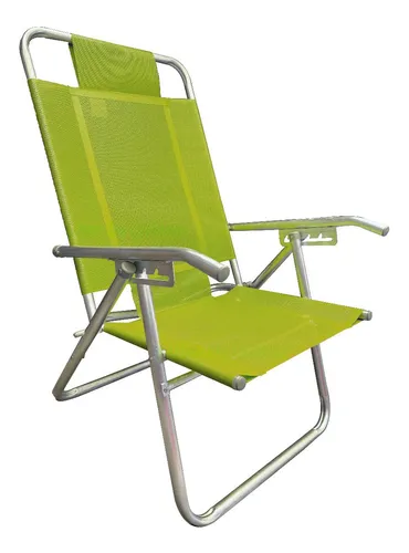 comprar Sillon Reposera Aluminio Xl 5 Pos Super Reforzada 110kg