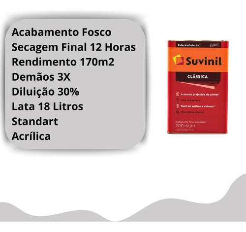 Tinta Premium Clássica Fosco Suvinil Cor Oceano Profundo 16l