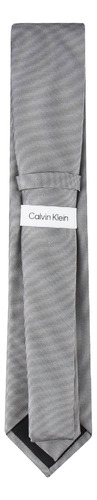 Corbata Calvin Klein Silver Spun Solid Para Hombre, Color Pl