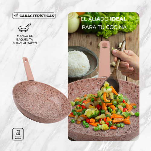 Set Sartenes Granito Advance 3 Piezas Con Mango Suave