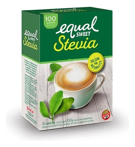Edulcorante Equal Sweet Stevia 50 Sobres Pack 6 Unidades 