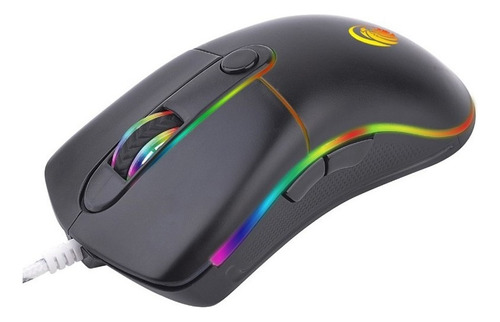 Mouse Optico Gamer Razeak Rm-082 Rgb Usb 6 Botones Color Negro