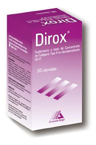 Dirox® X 30 Cápsulas | Colágeno Tipo Il No Desnaturalizado
