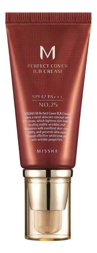 Base de maquiagem líquida Missha BB CREAM PERFECT COVER M PERFECT BB cream missha tom tom 25  -  50mL 50g