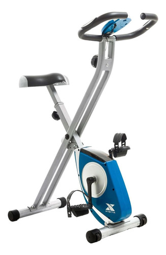 Bicicleta fija plegable Xterra Fitness FB150 tradicional color plata