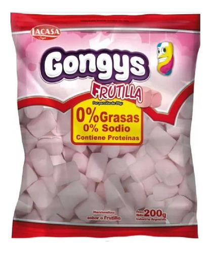 Malvaviscos Marshmallow Frutilla Gongys X 200 G. 