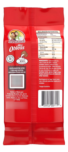 Obleas Las Sevillanas Mini 20 Piezas 200g