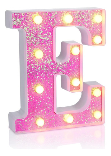 Foaky Led Letras Luces Signo Iluminar Letras Rosadas Brillo 