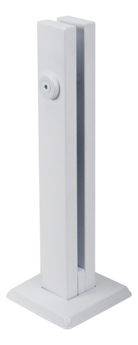Combo 14 Coluna Torre Branca Guarda Corpo Inox 30cm - 1 Furo